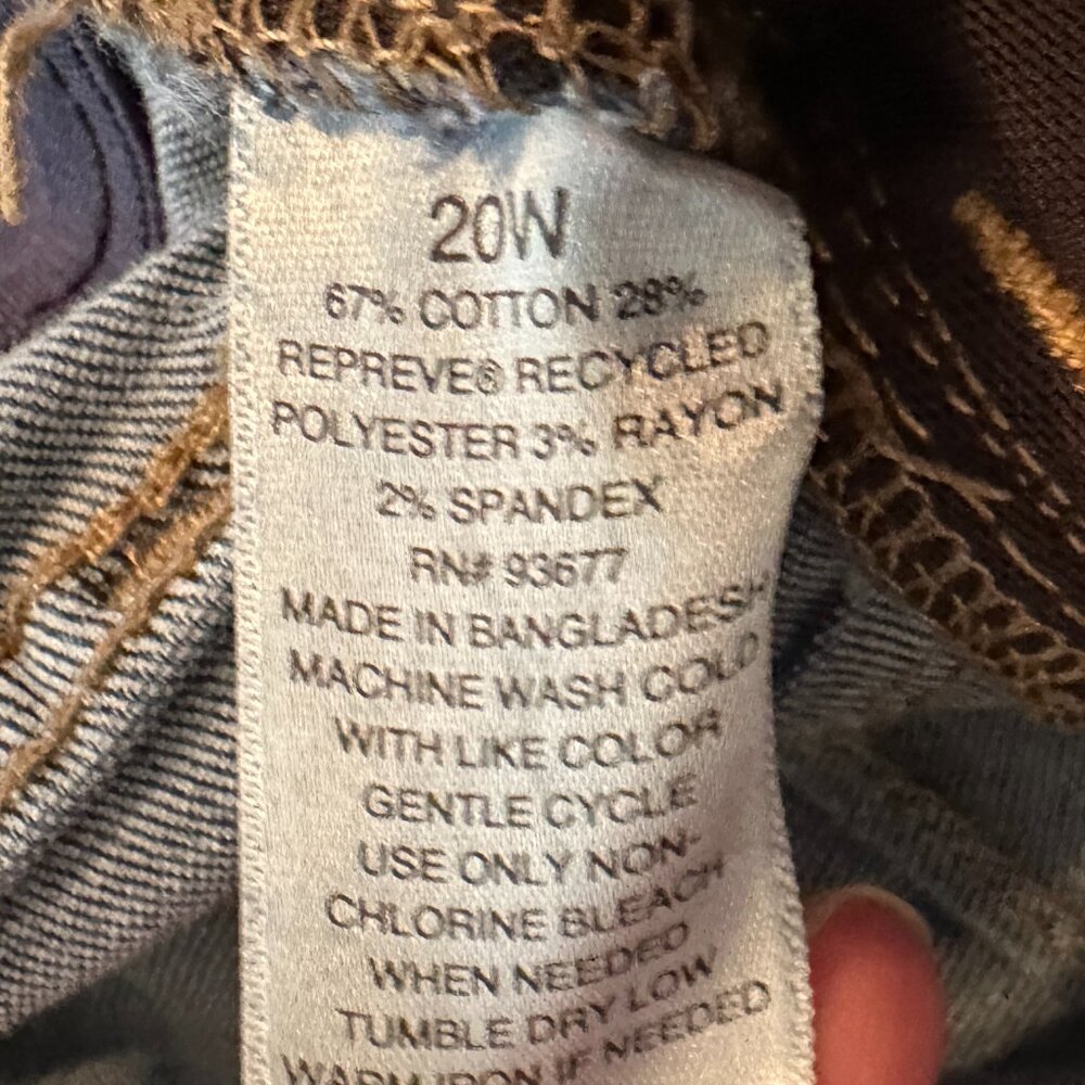 BOLD ELEMENTS Women's Skinny Jeans 20W - Picture 2 of 7